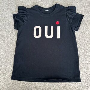 Clare V. Iconic OUI Ruffle Top